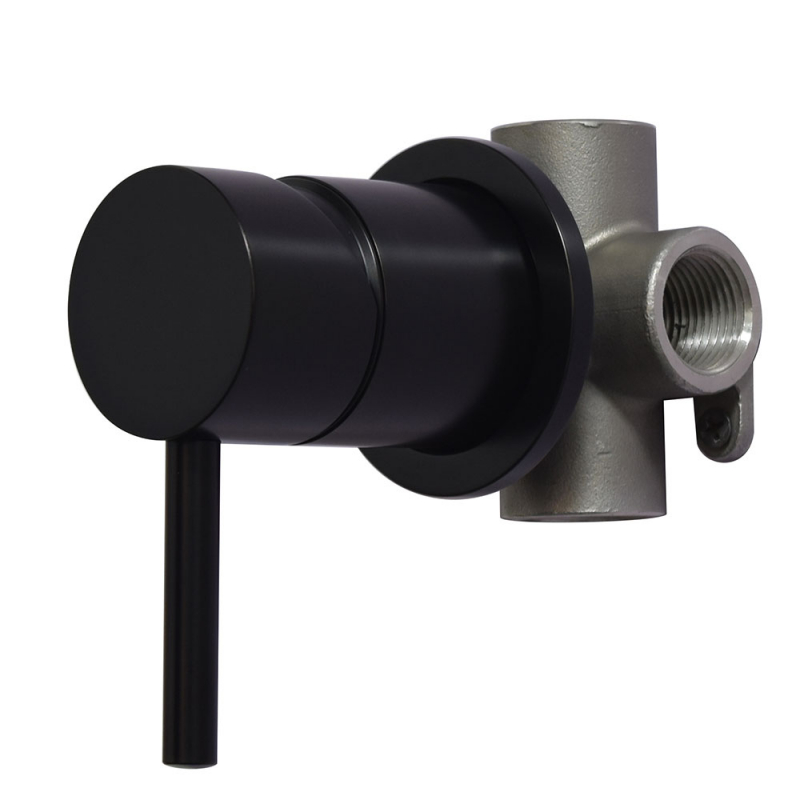 stainless steel wall mounted basin faucet in matte black